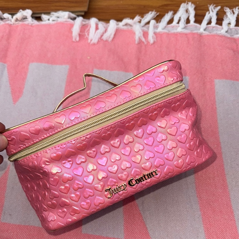 Juicy Couture Pink Heart Cosmetic Bag